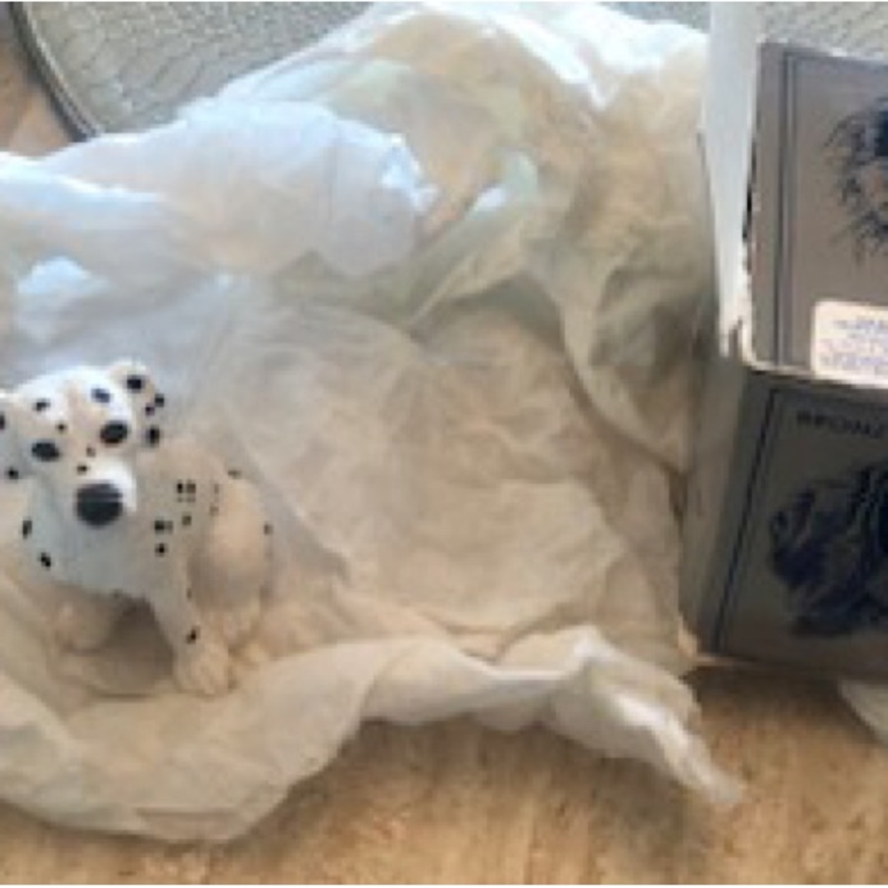 NWT vintage, United Design Stone Critters SC-159 dalmatian dog figurine.  1987